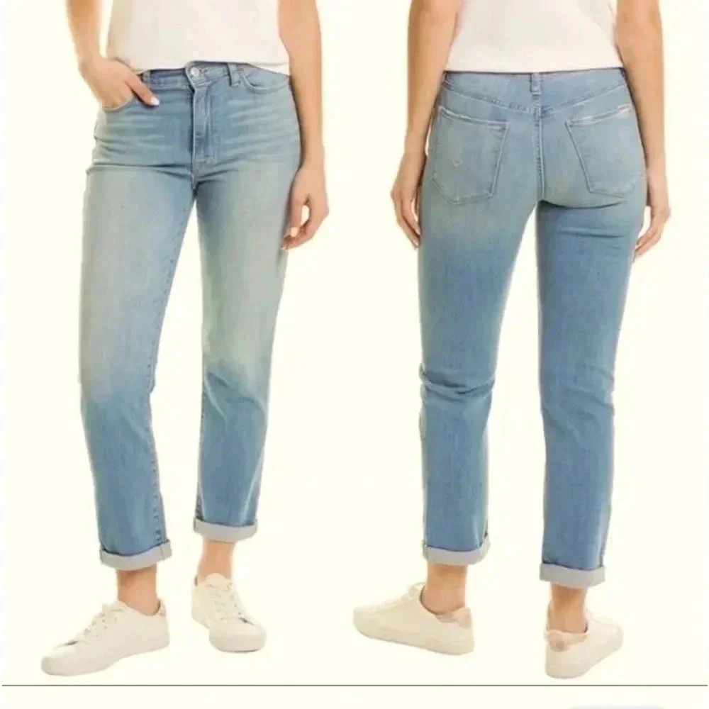 HUDSON BLAIR HIGH RISE STRAIGHT CROP JEANS SIZE 28